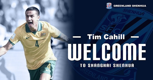 Cahill was officially welcomed by his new team, Shanghai Shenhua